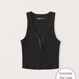 Black A&F Ribbed Tank